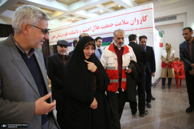 بازدید خانم دکتر فاطمه طباطبایی از دومین هفته فرهنگی بر آستان آفتاب