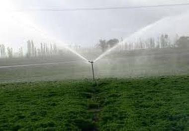 آبیاری نوین در زمین های کشاورزی نمین توسعه یافت