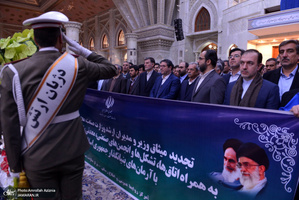 تجدید میثاق وزیر و مدیران وزارت صنعت، معدن و تجارت با آرمان های امام(س)