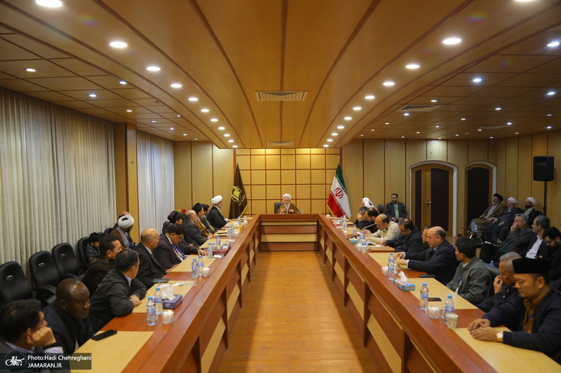 دیدار اساتید و روسای دانشگاه های کشورهای اسلامی با آیت الله العظمی جوادی آملی‎
