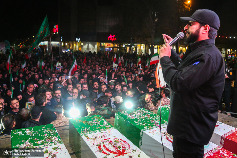 مراسم وداع و تشییع پیکر مطهر فرمانده یگان ویژه فاتحین  سردار سرتیپ پاسدار شهید محمد علی فتحعلی زاده و‌ هم رزمانش