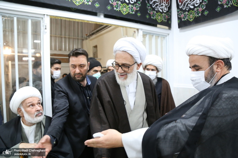 عزاداری شهادت حضرت فاطمه(س) در بیت آیت الله دوستی زنجانی با حضور سید حسن خمینی