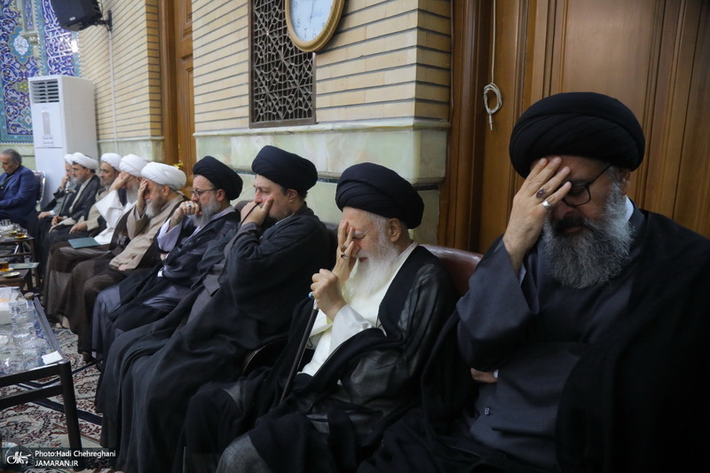 مراسم ختم مادر همسر آیت الله محمدجواد فاضل لنکرانی