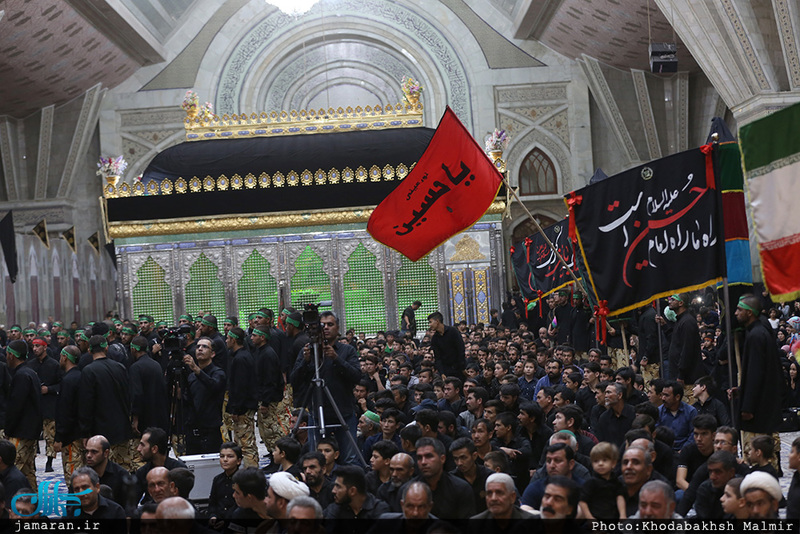 مراسم عزاداری شب تاسوعای حسینی در حرم مطهر امام خمینی (س)
