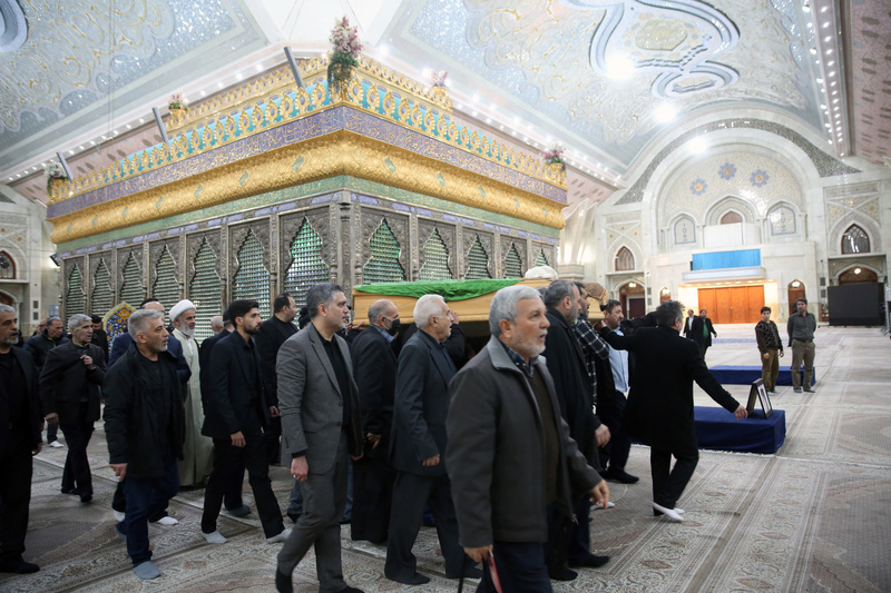 مراسم تشییع حجت الاسلام حاج شیخ مصطفی قنبرپور در حرم امام خمینی (س)