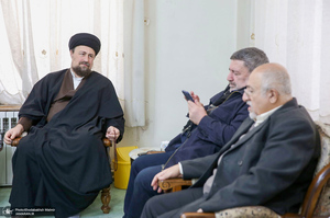 دیدار اعضای شورای مرکزی حزب اعتماد ملی با سید حسن خمینی