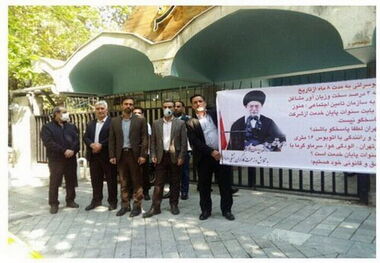 تجمع اتوبوسرانان در مقابل شهرداری تهران
