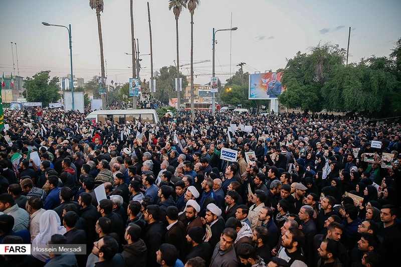 تشییع باشکوه پیکر مطهر شهید حاج قاسم سلیمانی در اهواز