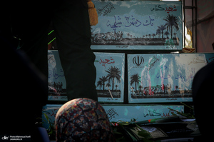 مراسم تشییع پیکرهای مطهر 100 شهید گمنام در تهران-5