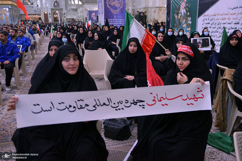 اجتماع بزرگ کارگران به مناسبت سالگرد شهادت حاج قاسم سلیمانی در حرم امام خمینی (س)