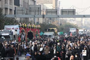 مراسم تشییع پیکرهای مطهر 100 شهید گمنام در تهران-4