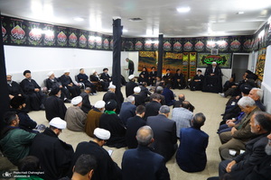 عزاداری شهادت حضرت فاطمه (س) در بیت آیت الله دوستی زنجانی‎