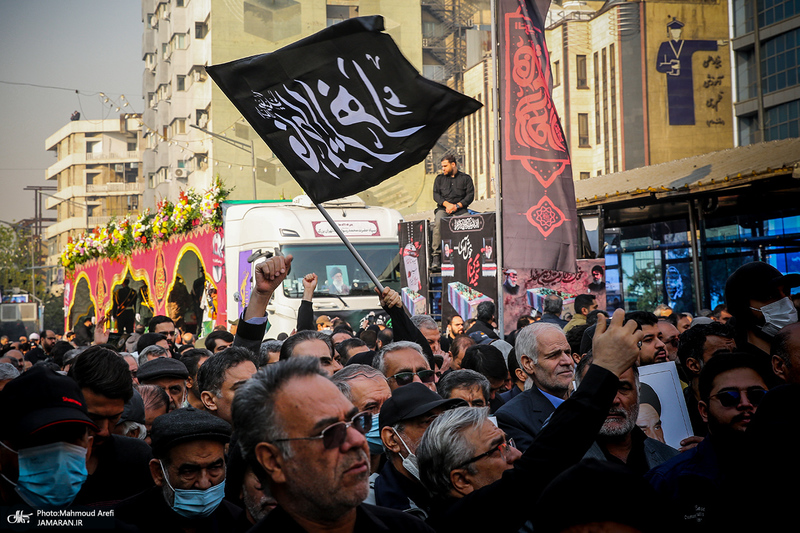 مراسم تشییع پیکرهای مطهر 100 شهید گمنام در تهران-4