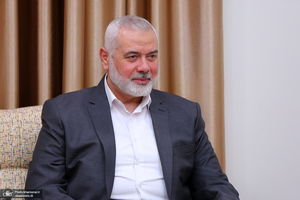 دیدار رئیس دفتر سیاسی جنبش مقاومت اسلامی فلسطین حماس با رهبر معظم انقلاب