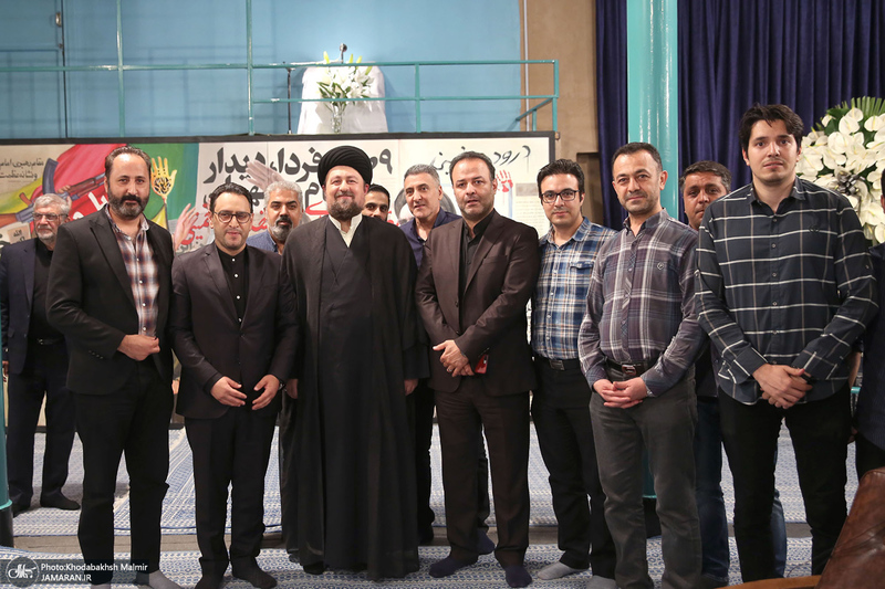 پشت صحنه برنامه تلویزیونی «صف اول» با حضور سید حسن خمینی