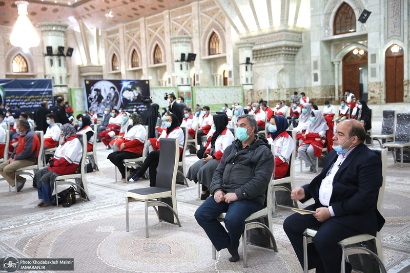 دیدار رئیس و اعضای جمعیت هلال‌احمر  با سید حسن خمینی