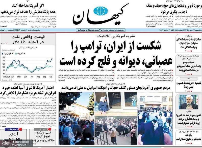 گزیده روزنامه های 22 مهر 1405