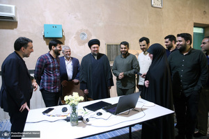 بازدید سیدحسن خمینی از  کارگاه طراحی زندگی سیاسی و عرفانی امام خمینی (ره) در حسینیه جماران