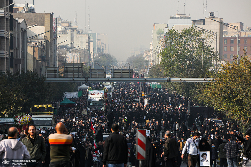 مراسم تشییع پیکرهای مطهر 100 شهید گمنام در تهران-5