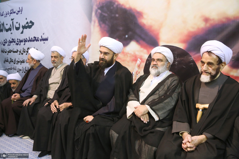 مراسم سالگرد رحلت آیت‌الله سید محمد موسوی بجنوردی در حسینیه جماران  -1