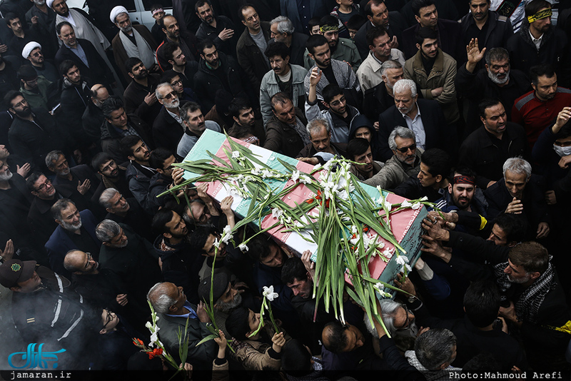 مراسم تشییع و خاکسپاری پیکر مطهر شهید گمنام در حوزه علمیه معیر 