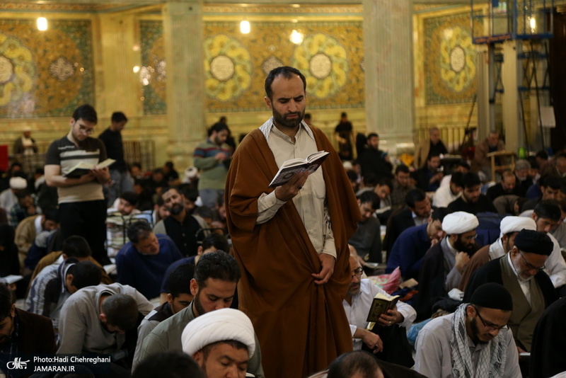 مراسم معنوی اعتکاف در مسجد امام حسن عسکری(ع) قم
