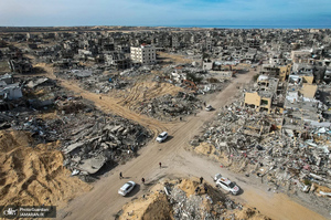 تصاویر هوایی از  ویرانی‌ها و خسارت‌ها در غزه پس از آتش‌بس