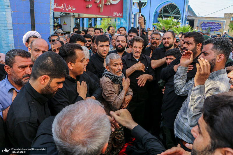 مراسم تشییع مادر شهید علی هاشمی در اهواز‎