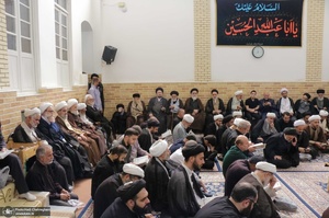 حضور آیت الله سید حسن خمینی در مراسم وداع با آیت الله العظمی شبری زنجانی (ره)