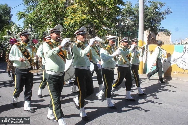 تشییع پیکر مطهر هشت شهید جنایات رژیم صهیونیستی در خمین