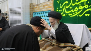 عمامه گذاری طلاب توسط مراجع عظام تقلید در روز میلاد امام علی (ع)‎