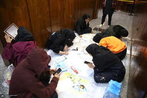 ورکشاپ هنر ی دانش آموزان هنرستان یادگار امام در حسینیه جماران