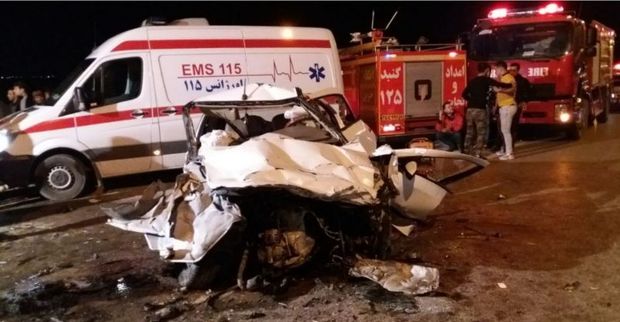 حوادث رانندگی در جاده کرج - چالوس ۲ کشته و سه زخمی  برجای گذاشت