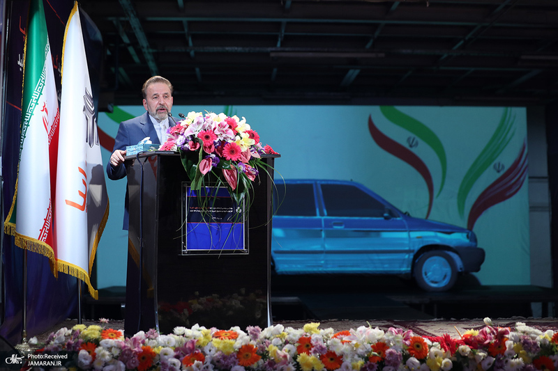 مراسم خروج پراید از خط تولید با حضور رئیس دفتر رئیس جمهوری