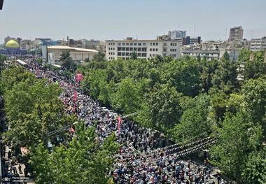 راهپیمایی «جمعه خشم و نصر» و مراسم تشییع شهدای حملات رژیم صهیونیستی