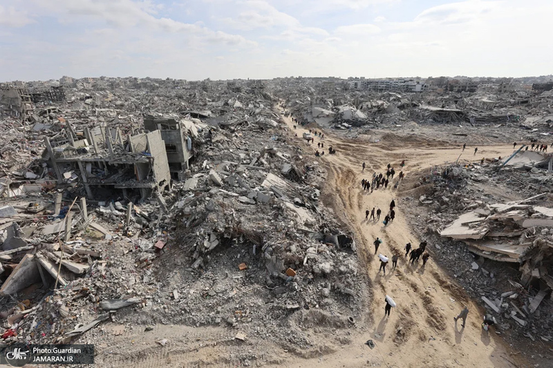 تصاویر هوایی از  ویرانی‌ها و خسارت‌ها در غزه پس از آتش‌بس