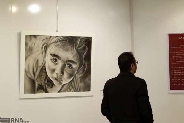 نمایشگاه نقاشی سیاه قلم در دامغان برپا شد