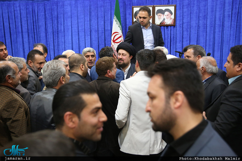 دیدار مسئولان شهر آفتاب با سید حسن خمینی