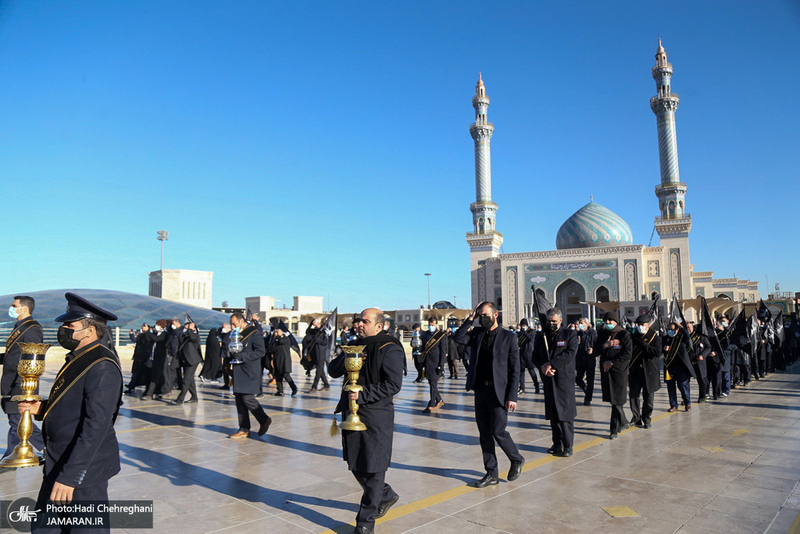 دسته عزاداری خادمان حرم کریمه اهل بیت (ع) در روز شهادت حضرت زهرا (س)‎‎