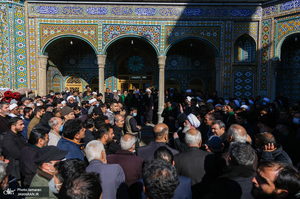 دسته عزاداران فاطمی به دعوت آیت الله العظمی صافی گلپایگانی