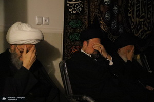 عزاداری شهادت حضرت فاطمه (س) در بیت آیت الله دوستی زنجانی‎