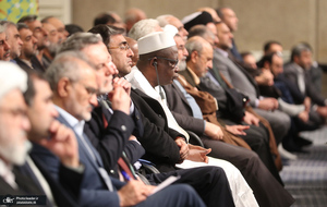 دیدار مسئولان نظام و سفرای کشورهای اسلامی با رهبر معظم انقلاب