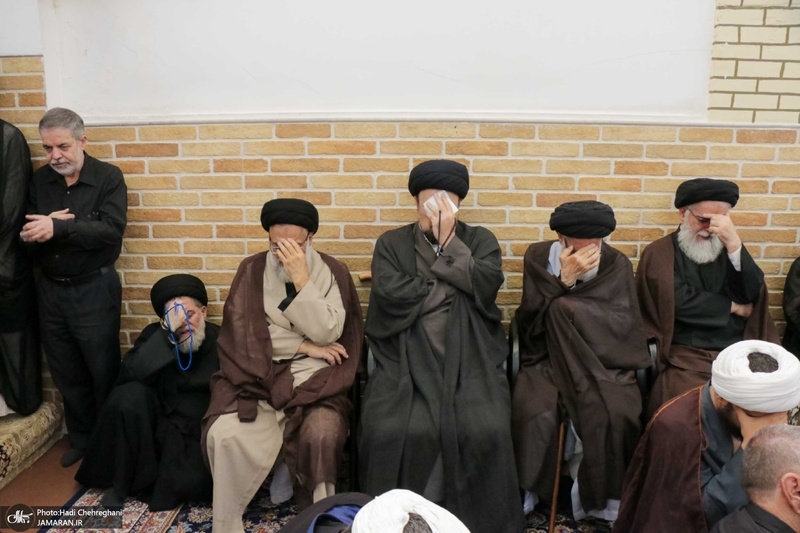 حضور آیت الله سید حسن خمینی در مراسم وداع با آیت الله العظمی شبری زنجانی (ره)