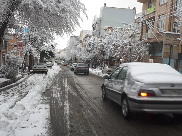 بارش برف همچنان ادامه دارد انسداد راه های شهری و روستای کردستان