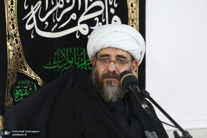 عزاداری شهادت حضرت فاطمه(س) در بیت آیت الله دوستی زنجانی با حضور سید حسن خمینی