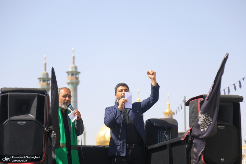 دسته عزاداری خادمین حرم حضرت معصومه (س) در روز شهادت امام رضا (ع)