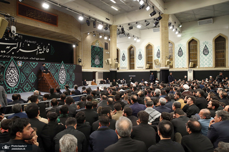 آخرین شب مراسم عزاداری شهادت حضرت فاطمه‌زهرا (س) در حسینیه امام خمینی