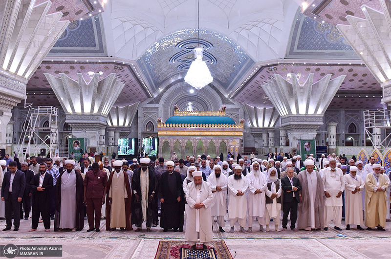 تجدید میثاق مهمانان سی و نهمین اجلاس وحدت اسلامی با آرمان‌های امام خمینی(س) -1