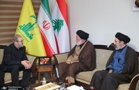 حضور فرزندان حضرت آیت‌الله خامنه‌ای در دفتر حزب‌الله لبنان به منظور ابلاغ پیام رهبر انقلاب (2)