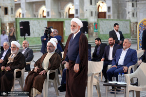 مراسم تجدید میثاق قوه‌ قضائیه با آرمان‌های امام خمینی(س) در حرم امام،